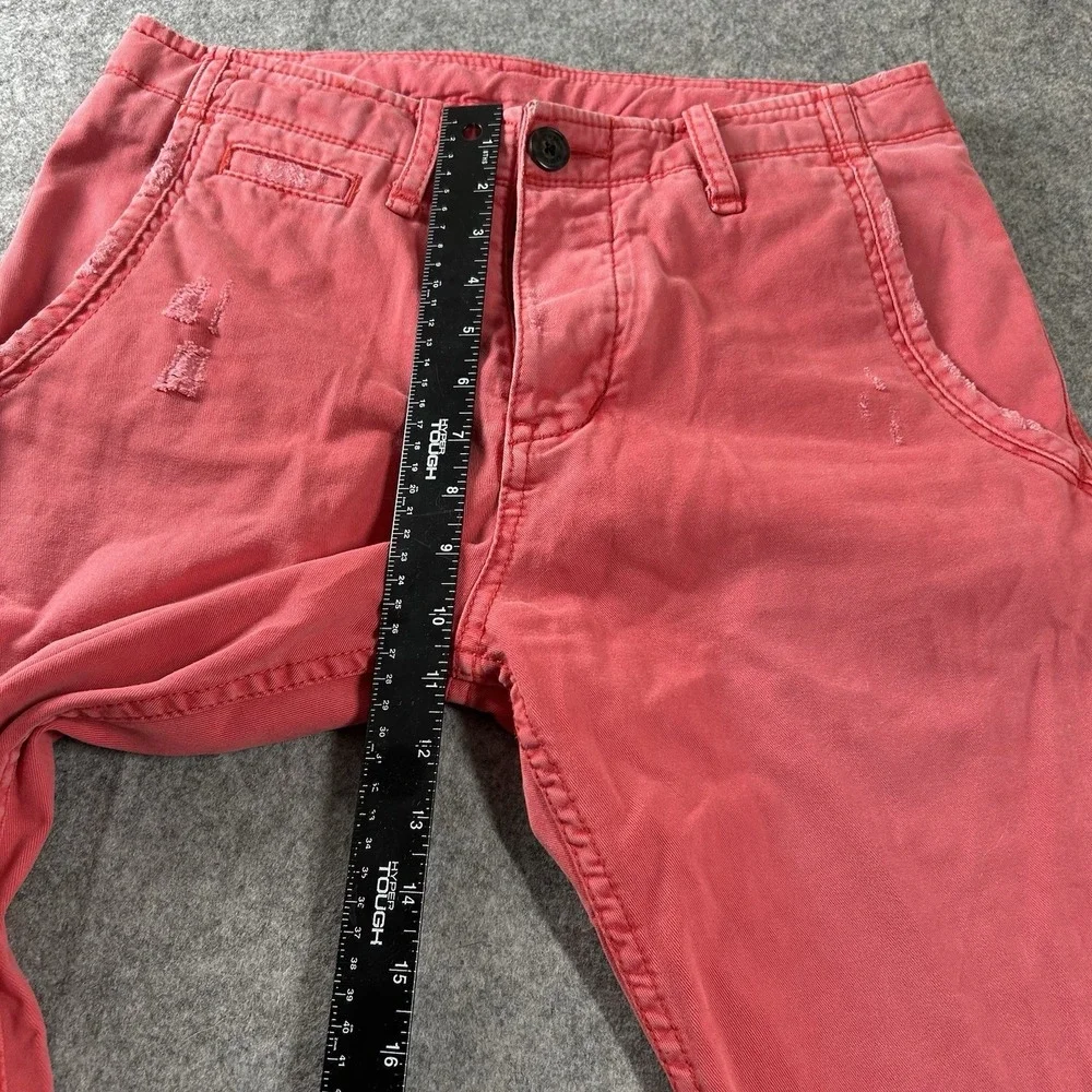 True Religion Jeans Mens 30 Straight Leg MEGRO4K32 Red Distressed Cotton